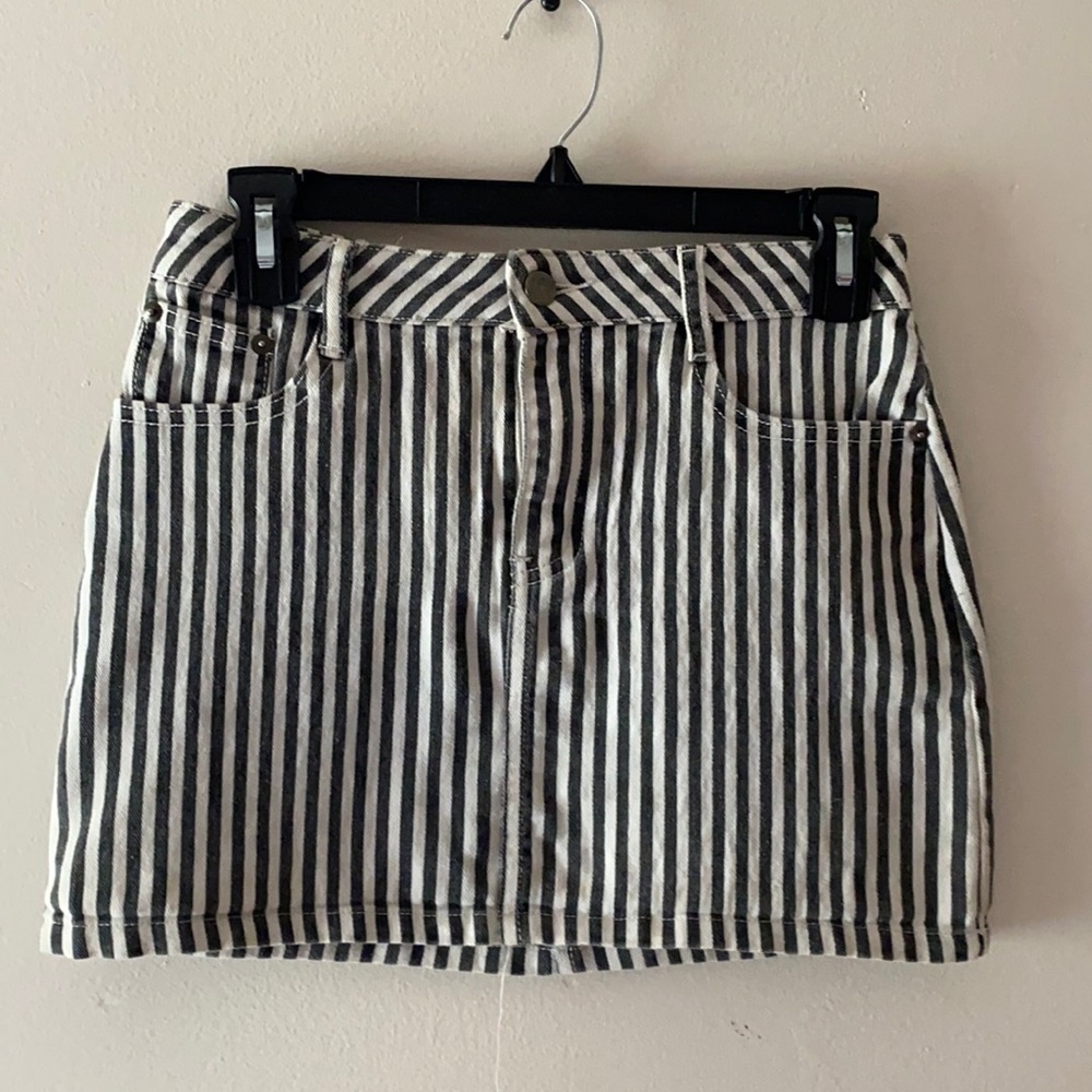Denim striped skirt